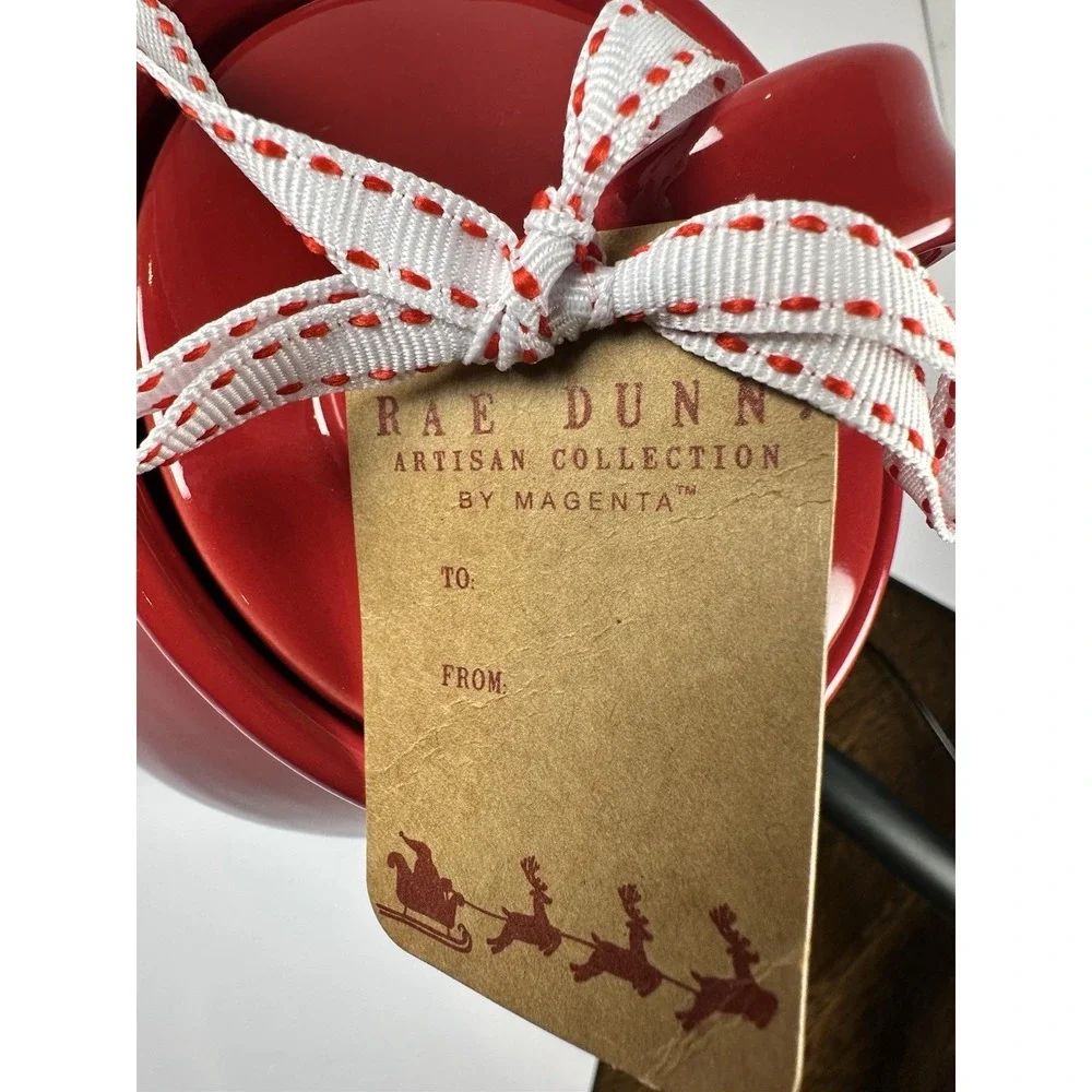 Rae Dunn Cookies for Santa Red Canister Jar with Lid Magenta Artisan Collection